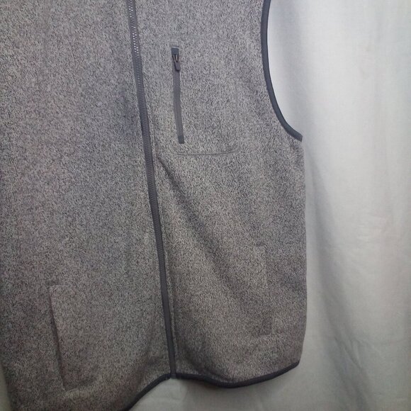 Chaps Vest XL Men Sleeveless Full Zip Pockets Gray - Picture 12 of 16